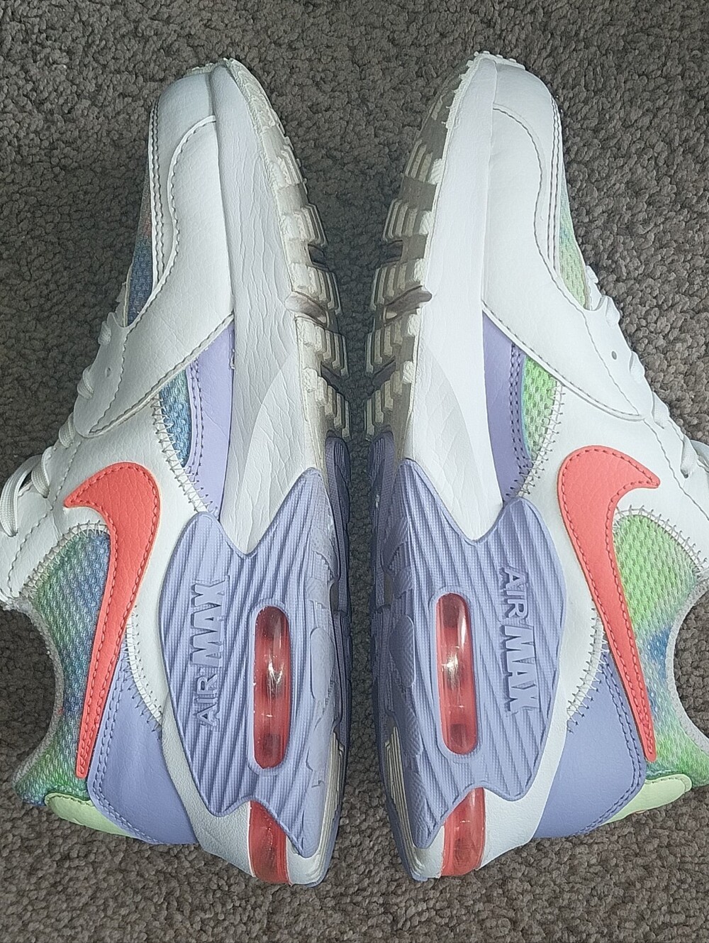 Nike Air Max Excee Sneakers Womens 6.5 White Purple Pulse Tie Dye - Picture 4 of 7